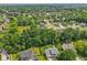 Expansive aerial view of a lush, green residential neighborhood with mature trees and well-maintained homes at 14729 Erica Ln, Carmel, IN 46033