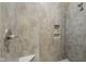 Tile shower stall features a built-in shelf and a shower head at 14729 Erica Ln, Carmel, IN 46033