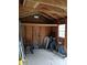 Inside the shed featuring a variety of storage solutions, making it perfect for organizing tools and recreational gear at 202 Collier St, Columbus, IN 47201