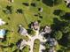 Aerial view shows the property's layout, including a large backyard at 3610 Homestead Pl, Plainfield, IN 46168
