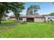 Spacious backyard featuring mature trees and partial view of house and fence at 3921 S Lasalle St, Indianapolis, IN 46237