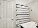 Well-lit bathroom featuring a stylish shower curtain and modern vanity at 4132 Tincher Rd, Indianapolis, IN 46221
