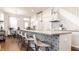 Kitchen featuring a large island with bar seating and modern appliances at 48 E Palmer St, Indianapolis, IN 46225