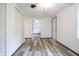 Spacious bedroom with durable floors, fresh paint, and closet for organized storage at 523 Patterson Rd, Columbus, IN 47203