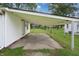 Spacious carport attached to the home at 523 Patterson Rd, Columbus, IN 47203