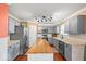 Kitchen features stainless appliances, island, and modern cabinetry at 5960 Dado Dr, Noblesville, IN 46062