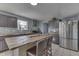Kitchen with a large butcher block island, stainless steel appliances, and plenty of counter space at 6214 Weller Cir, Indianapolis, IN 46268