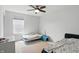 Shared bedroom, featuring two twin beds and a large window with blinds at 633 Cowley Dr, Westfield, IN 46074