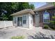 The exterior features a door with a sliding glass door with a patio at 6586 Quail Run, Fishers, IN 46038