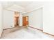 Bedroom with neutral carpet, and view into bathroom and hallway at 7175 Scarlet Oak Dr, Noblesville, IN 46062