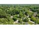 Expansive aerial view of a neighborhood surrounded by lush green trees and mature landscaping at 7629 Candlewood Ln, Indianapolis, IN 46250