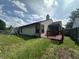 Spacious backyard features a wooden deck, perfect for outdoor entertaining at 8849 Summer Walk E Dr, Indianapolis, IN 46227