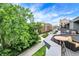 A large outdoor balcony with views of the nearby walking trail and neighborhood at 906 Berkhamsted Ln, Carmel, IN 46032