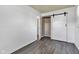 Bedroom featuring modern flooring and barn door at 917 W Busby St, Lebanon, IN 46052