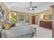 Main bedroom with natural light, tray ceilings, en suite bathroom, and connecting sitting room at 10455 Trewithen Ln, Carmel, IN 46032