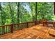 Picture of the spacious wood deck overlooking a lush green space at 1155 Cope Rd, Martinsville, IN 46151