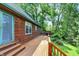 Spacious wood deck with a hot tub on a private wooded lot at 1155 Cope Rd, Martinsville, IN 46151