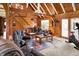 Comfortable living room showcasing wood accents, plush seating, and a staircase to the upper level at 1155 Cope Rd, Martinsville, IN 46151