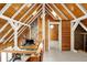 Upper hallway overlooking the living area features vaulted ceilings and decor at 1155 Cope Rd, Martinsville, IN 46151