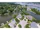 Stunning waterfront community with homes, docks, and mature trees and landscaping at 12208 Island Dr, Indianapolis, IN 46256