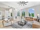 Open-concept living room with kitchen bar and plush seating at 12208 Island Dr, Indianapolis, IN 46256