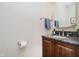 A charming half bath with granite countertop and attractive fixtures at 12251 E 196Th St, Noblesville, IN 46060