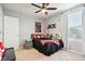 Bright bedroom with superhero decor, including a custom name wall and playful accents at 14453 Glapthorn Rd, Fishers, IN 46037