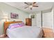 Bedroom features light green walls and a window facing the outside at 1482 Waterford Dr, Zionsville, IN 46077