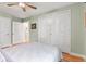Bright bedroom offers ample closet space and easy access to other rooms at 1482 Waterford Dr, Zionsville, IN 46077