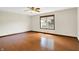 Spacious bedroom featuring hardwood floors, a ceiling fan and a window at 177 Jacinta Pl, Bargersville, IN 46106
