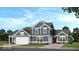 Charming two-story home with a mix of brick and siding, a two-car garage, and a well-maintained lawn at 2169 Aviary Ln, Danville, IN 46122