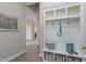 Functional mudroom with built-in storage, hooks, and stylish decor at 2169 Aviary Ln, Danville, IN 46122