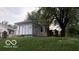 Charming one-story home with a screened-in porch surrounded by mature trees and a green lawn at 252 Ringwood Way, Anderson, IN 46013