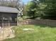 Backyard featuring a birdhouse pole, wooden fence, and direct access to screened in porch at 2937 S Allen Dr, New Palestine, IN 46163
