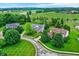 Beautiful aerial view of homes within a well-maintained community featuring green spaces and winding roads at 3345 Kilkenny Cir, Carmel, IN 46032