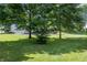 Beautiful backyard with a well-manicured lawn and mature trees creating a serene setting at 3474 Glen Abbe Ct, Carmel, IN 46032