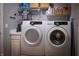 A laundry room featuring a new Samsung washer and dryer at 3474 Glen Abbe Ct, Carmel, IN 46032