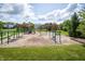 Community playground with swings and slides amid grassy lawns and trees provides a fun place to play at 3474 Glen Abbe Ct, Carmel, IN 46032