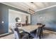 Stylish dining room featuring contemporary lighting and decor at 3606 Evergreen Way, Zionsville, IN 46077