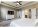 Main bedroom with a view to the ensuite bathroom and walk-in closet at 3606 Evergreen Way, Zionsville, IN 46077