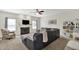 Spacious living room features a cozy fireplace, comfortable seating, and neutral decor at 3740 Weather Stone Xing, Zionsville, IN 46077