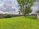 This backyard has a large tree, green grass, and a fence at 3809 N Glenwood Ave, Muncie, IN 47304