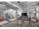 Finished basement with combined living space, tv and walk-up stairs at 4046 N Park Ave, Indianapolis, IN 46205