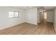 Spacious basement featuring neutral walls, hardwood floors, and a window at 4291 Caledonia Way, Indianapolis, IN 46254