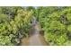 Aerial view capturing a river winding through a dense forest, showcasing natural beauty at 4535 N Us Hwy 52, Thorntown, IN 46071