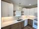 Modern kitchen with sleek countertops, stainless steel sink, and white cabinetry at 4726 Deacon Ln, Indianapolis, IN 46237