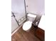 This bathroom is equipped with a shower, toilet, and vanity with storage providing both functionality and comfort at 5003 Opal Ridge Ln # 101, Indianapolis, IN 46237