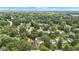 An aerial view of a neighborhood featuring mature trees and well-maintained homes on a clear, sunny day at 6741 Evanston Ave, Indianapolis, IN 46220
