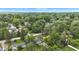 An aerial view showcasing an idyllic neighborhood with tree-lined streets, well-kept lawns, and varied home styles at 6741 Evanston Ave, Indianapolis, IN 46220