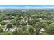 An aerial view of a charming neighborhood nestled among lush greenery, showcasing a mix of residential homes at 6741 Evanston Ave, Indianapolis, IN 46220